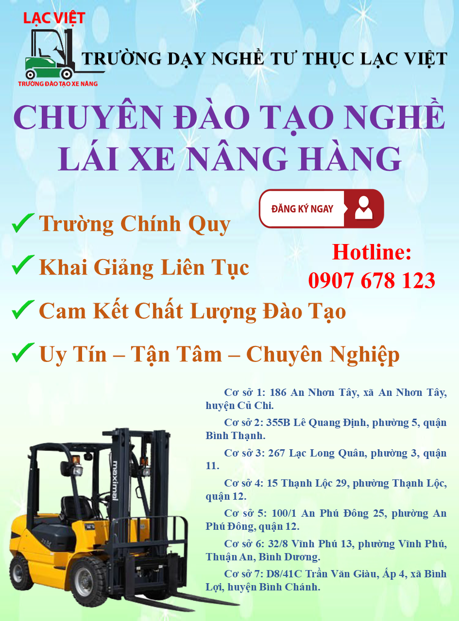 HỌC LÁI XE NÂNG HÀNG - HỌC NHỮNG GÌ?